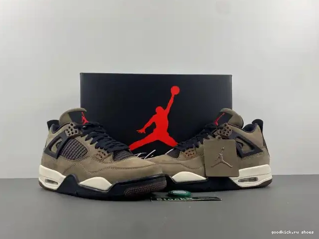 Cheap x Scott 4 Air Retro Brown TS Jordan AJ4-882335 Travis 0422